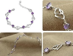 Sterling-Silver-Double-Purple-Heart-Bracelet