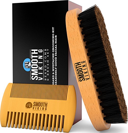 gifts-for-husband-Beard Comb and Brush Kit