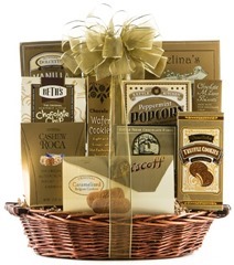 60th-birthday-gifts-for-dad-The Golden Gourmet Gift Basket