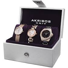 Akribos AK766RG Ladies 3 Piece Gift Set