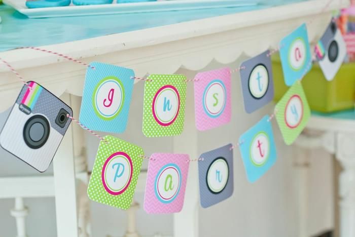 Instagram inspired theme-Girls-Birthday-Party-Ideas