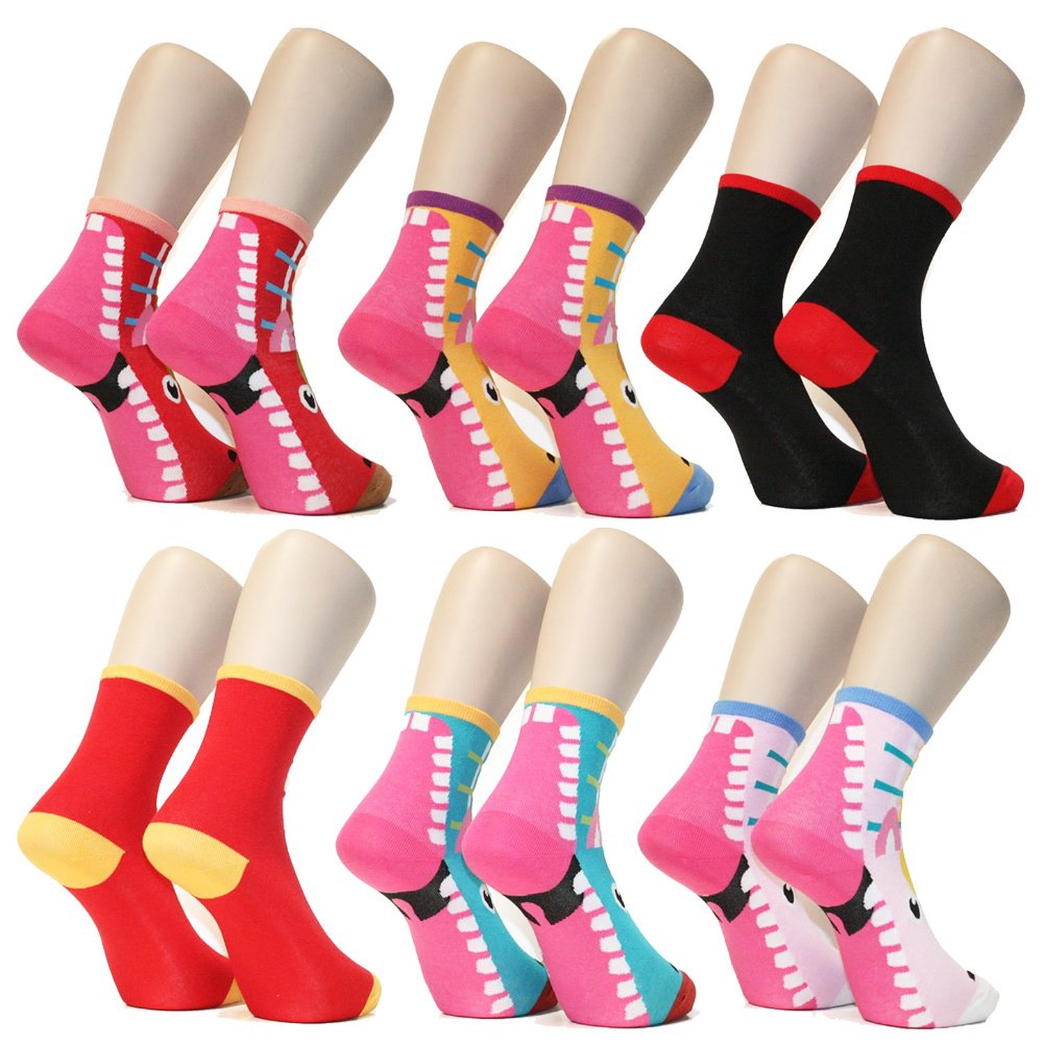 Monster-Heel Cotton Crew Socks