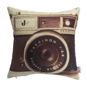 Vintage Camera Pattern Pillow Cushion Cover