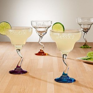 Colorful margarita glass