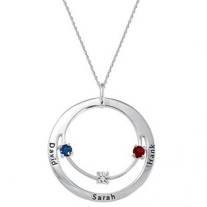 Unique-birthday-gifts-family circle love birthstone