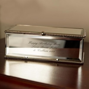 Personalized Mirror Jewelry Box