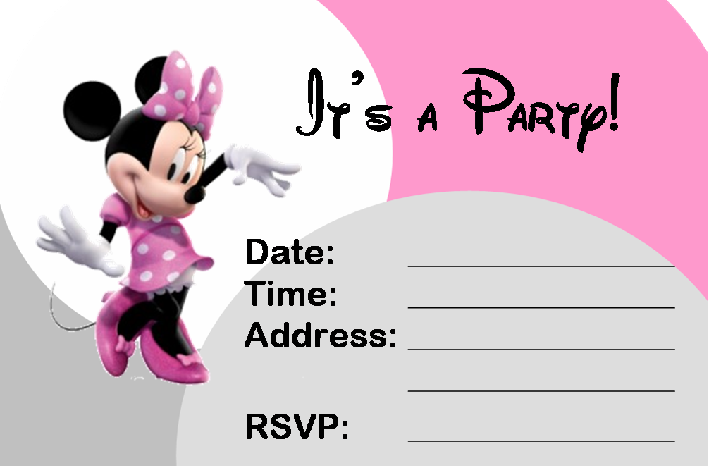 Minnie Mouse Party Invitation