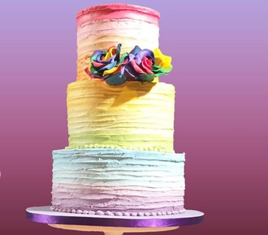 Birthday-Cake-Ideas-for-Girls-Rainbow Ruffle Cake