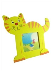 Kitty Cat Wooden Magnetic Photo Frame