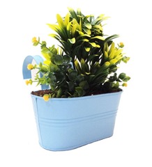 Hanging Planter With Double Handle S. Blue