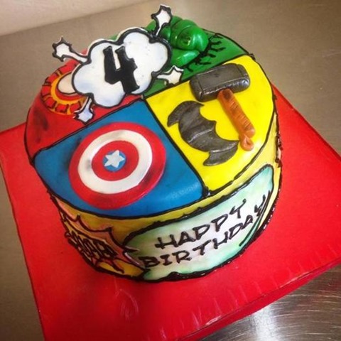Birthday-Cake-Ideas-for-boys-The Avengers Cake