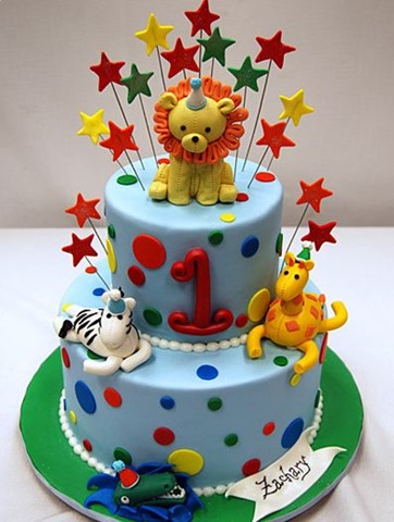 Fun Animal Birthday Cake
