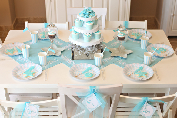  Little-Mermaid-Birthday-Party-ideas-table and chair decorations