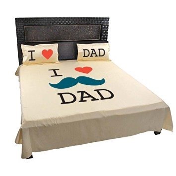I Love Dad Bed Sheet For Father With Pillow Covers