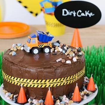 The Dirty Construction Birthday Theme Cake