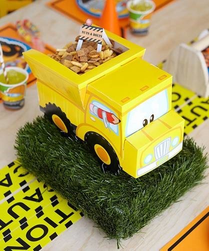 Construction Pals centerpiece Styrofoam block Birthday Kit