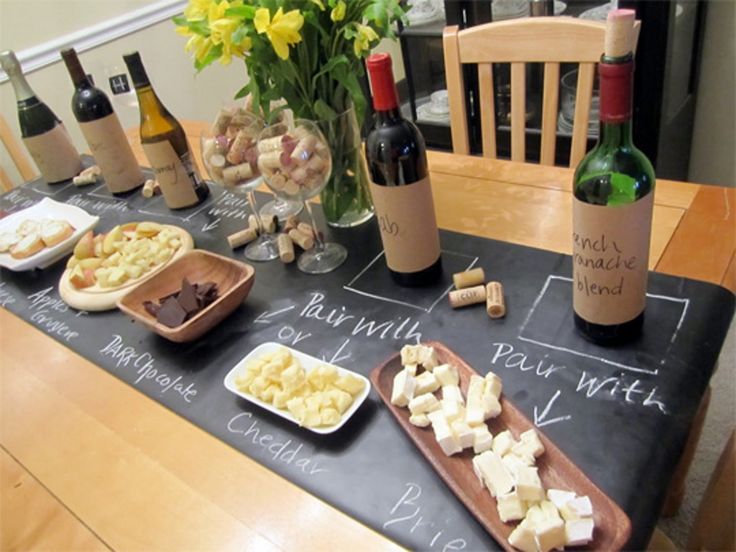 A chalk- board table