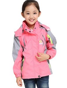 Girl's Athletic Outerwear Zip-up Waterproof Wind Jacket