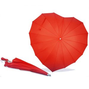 Heart Shaped Red Umbrella