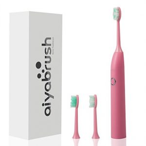 Pink electric toothbrush