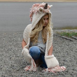 Union hooded scarf hat