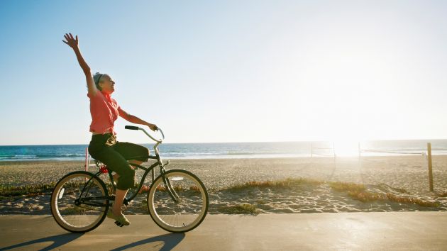 Roam the city in a bicycle