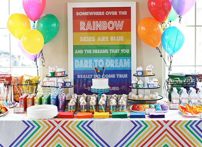 50th-birthday-party-ideas-Rainbow Themed Parties