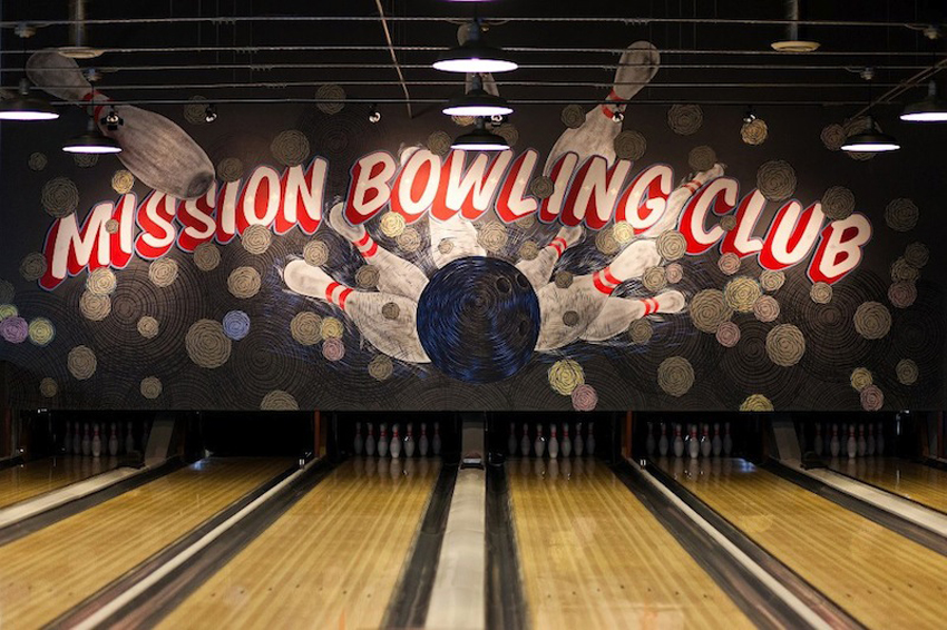 A bowling alley party for the ladies
