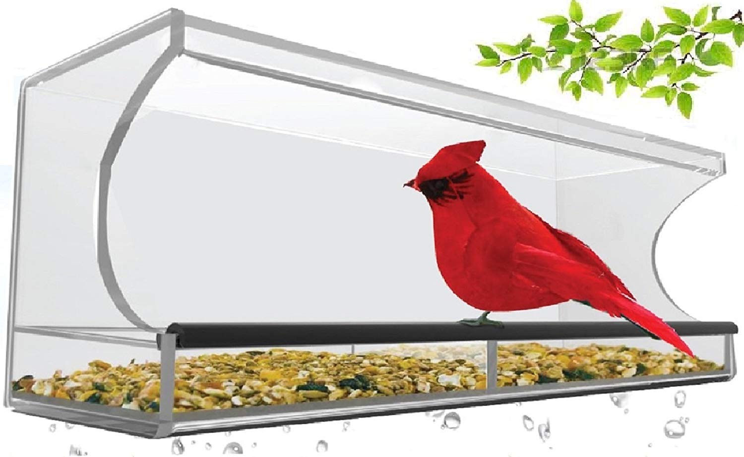 Superior large acrylic window bird feeder