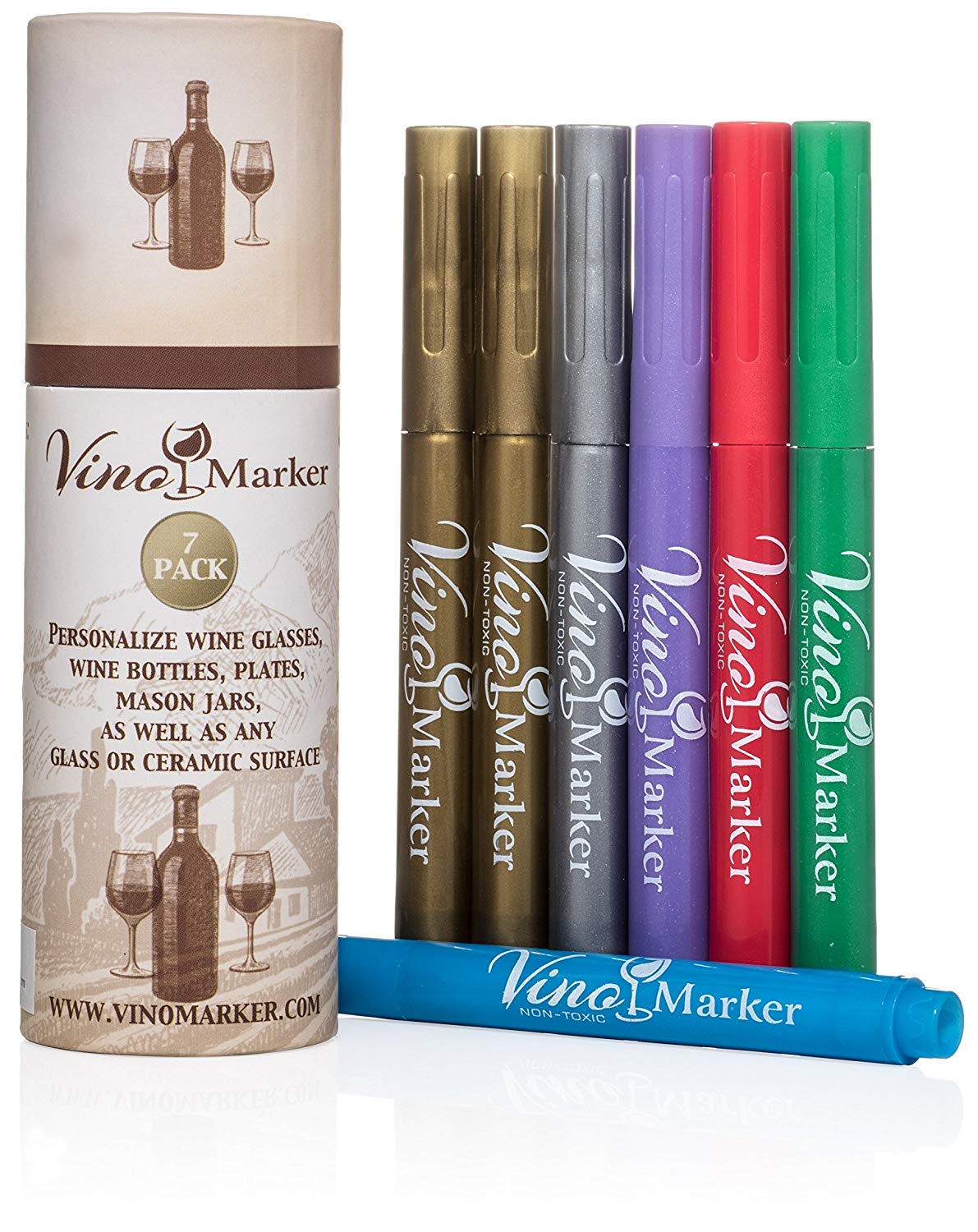 Vino marker metallic wine glass pens