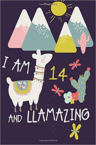 gift-for-14-year-old-girl-Cute Llama journal notebook as a birthday gift