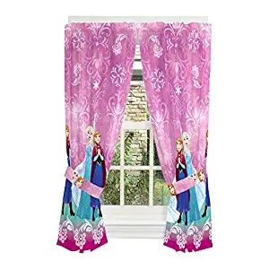 Disney Frozen Printed Curtains For Girls Room