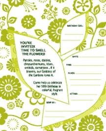  Green Floral Invitation