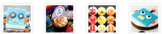 robot party cakes